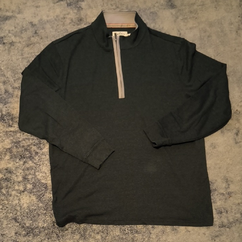 The Normal Brand Dark Gray Zip Up Sweater